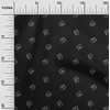 oneOone Cotton Poplin Twill Black Fabric Retro Dice DIY Clothing