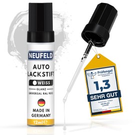 NEUFELD® Paint Pen Glossy White [12 ml] – Paint Pen Car High Coverage – Car Paint White Against Scratches – Paint Pen Viscous (White)