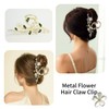 5.51'' Large Metal Flower Claw Clip for Women - Cat-Eye