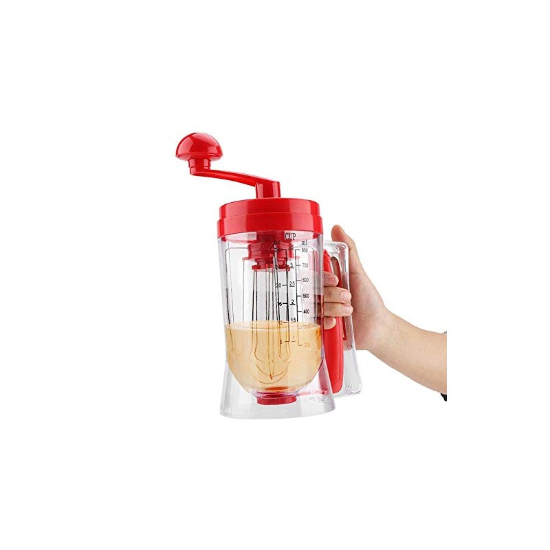 Hand-held Manual Pancake Cupcake Batter Mixer Dispenser Blender Machine Baking