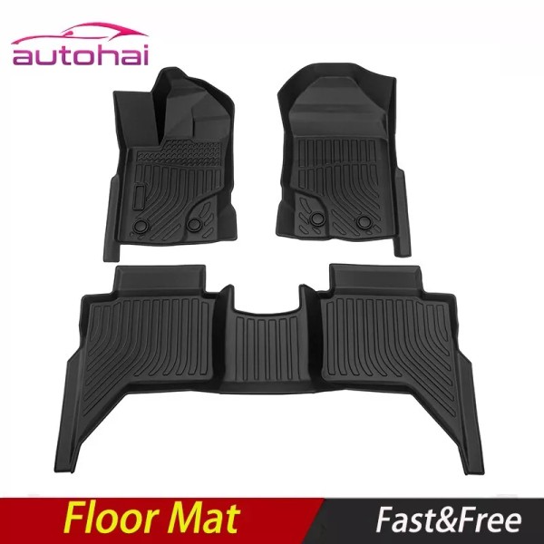 Autohai Car Floor Mats for 2019-23 Ford Ranger SuperCrew,No Fit