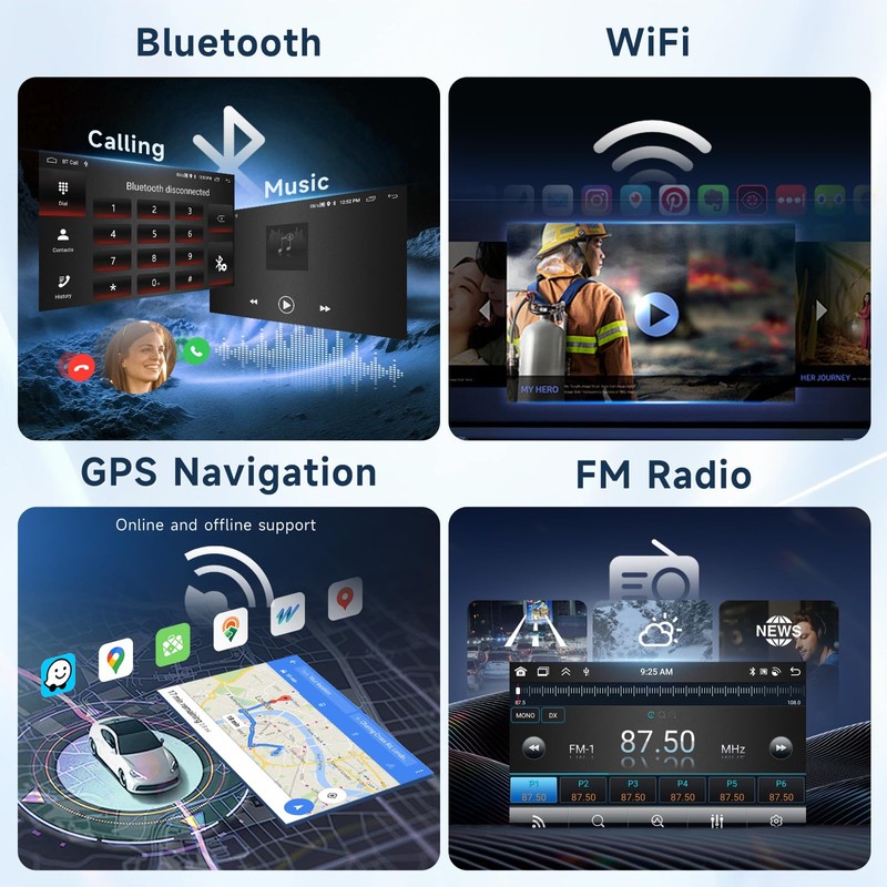 2G+64G Android 13 Car Stereo for Ford Escape/Mazda Tribute 2007-2012