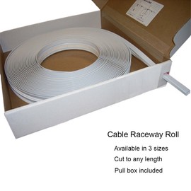 Small (375) Surface Cable Raceway Roll - 50FT - Color White