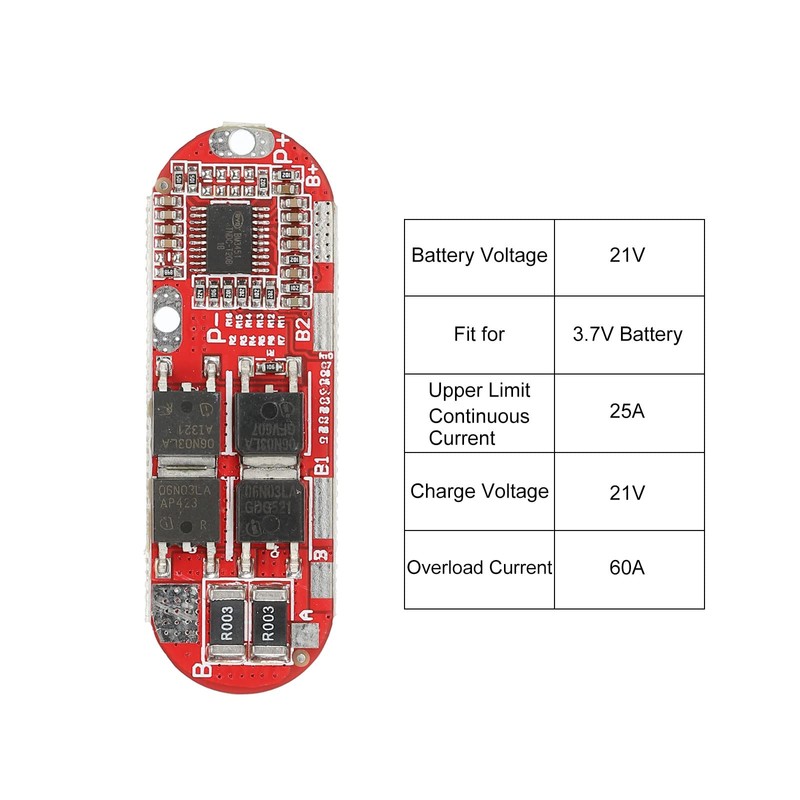 MECCANIXITY 21V 25A 3.7V Battery Charger Module Charging Board Dual