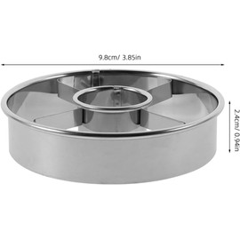2piezas Moldes Reutilizables de Acero Inoxidable para Donas Redondas Cortador de Repostería para Hornear Molde para Bizcochos Galletas y Fondant para Boda Fiesta o Pastelería