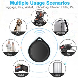 Qoosea Key Finder Item Finder Intelligent Location Finder Anti-Lost Locator Precise Positioning and Anti-Lost, Find Your Keys for iOS Not with Android Black