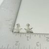 Sterling Silver Origami Crane Bird Stud Earrings, Posts with Butterfly