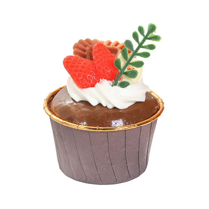 6Pcs Artificial Fake Cupcake Decorative Simulation Cupcake Model for Display