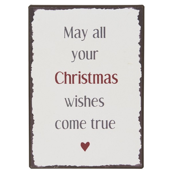 IB Laursen Metal Tin Sign Picture Christmas May All Your