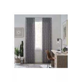 Origin21 84-in Grey Room Darkening Thermal Lined Back Tab Single Curtain Panel