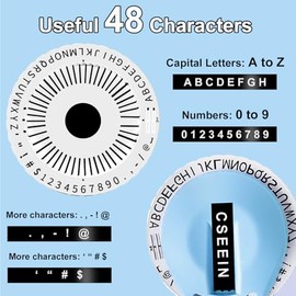 Embossing Label Maker Machine with Tapes, Vintage Embossed Label Makers Manual, Retro Embosser Old School Labeler 1PK 9mm 3/8inch 3D Labels- -Blue