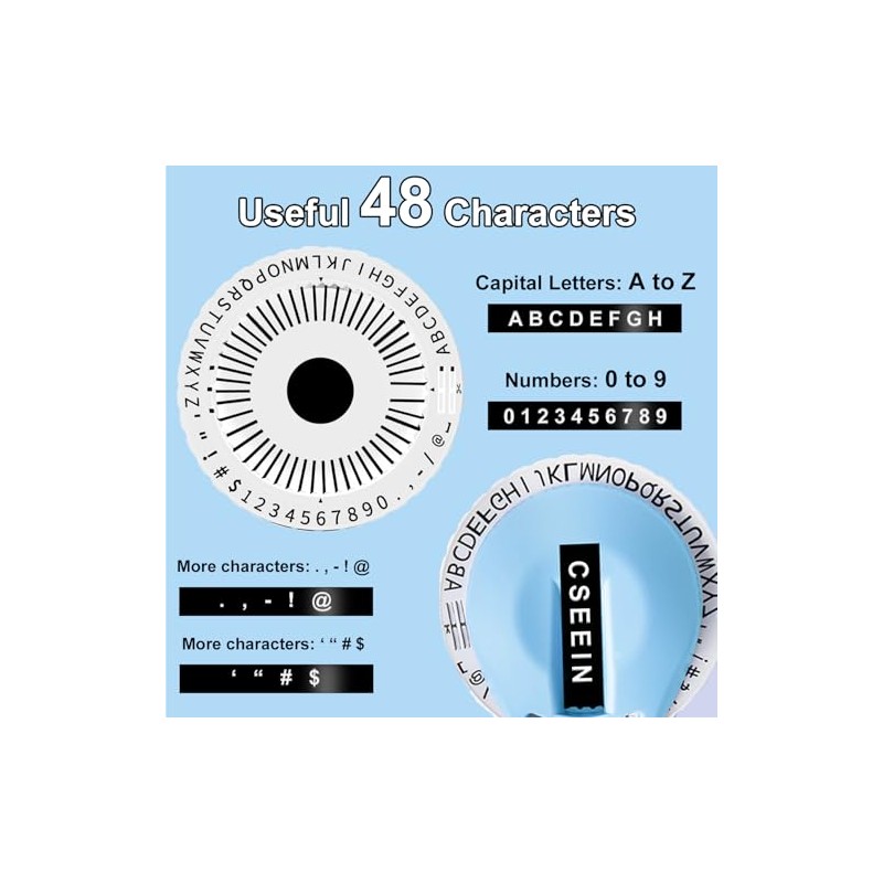 Embossing Label Maker Machine with Tapes, Vintage Embossed Label Makers