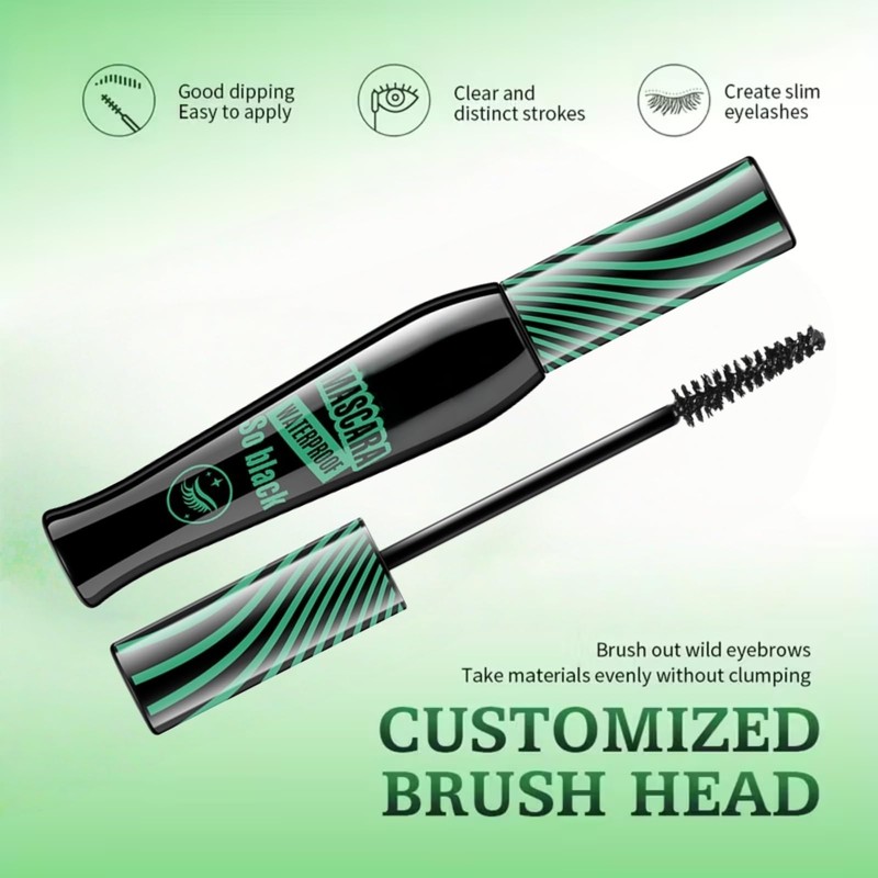 3pcs(Green) False Lash Effect Mascara Set,Primer Waterproof Mascara,Tubing Mas/cara,Volume Effect