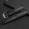 Strapseeker Jaxon Top Grain Calf Leather Strap Silver Buckle- Premium