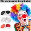 MEICOLY Clown Makeup Kit,White Black Red Face Body Paint for