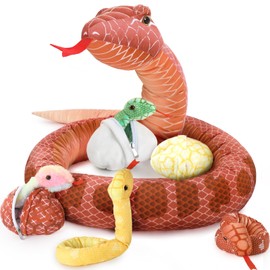 MorisMos 300 cm Long XXL Snake Cuddly Toy with Baby in Belly, Giant Plush Snake Soft Toy, Plush Doll, Fluffy Stuffed Toy, Plush Toy, Gift for Boys