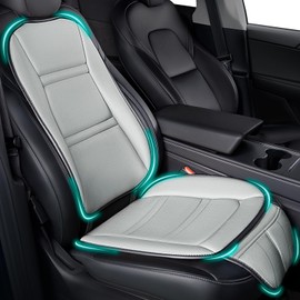 SKYJDM Car Seat Cushion with Back Support Set, Memory Foam Car Cushion with Lumbar Support Pillow, Non Slip Seat Cushion Ergonomic 1.2" Thick Comfort Car Pad for Car, Light Gray