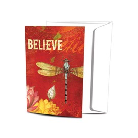 Tree-Free Greetings - All Occasion Cards - Artful Designs - 12 Greeting Cards + White Envelopes - Made in USA - 100% Recycled Paper - 4 x 6 - Believe (FS66548)