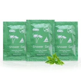 fafortune Travel Size Body Wash Bulk,Verbena Scent,0.7 fl oz (20ml) Small Size Mini body wash,Hotel Supplies Bulk for Guests Airbnbs Homes Resorts Offices and Gyms (pack of 50)