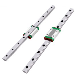 CNCMANS MGN9 350 mm Linear Guide Miniature Linear Rail Guide with 2 Pieces MGN9H Carriage Block for CNC Machine and Automatic Devices (MGN9H-350mm H-Type) Pack of 2