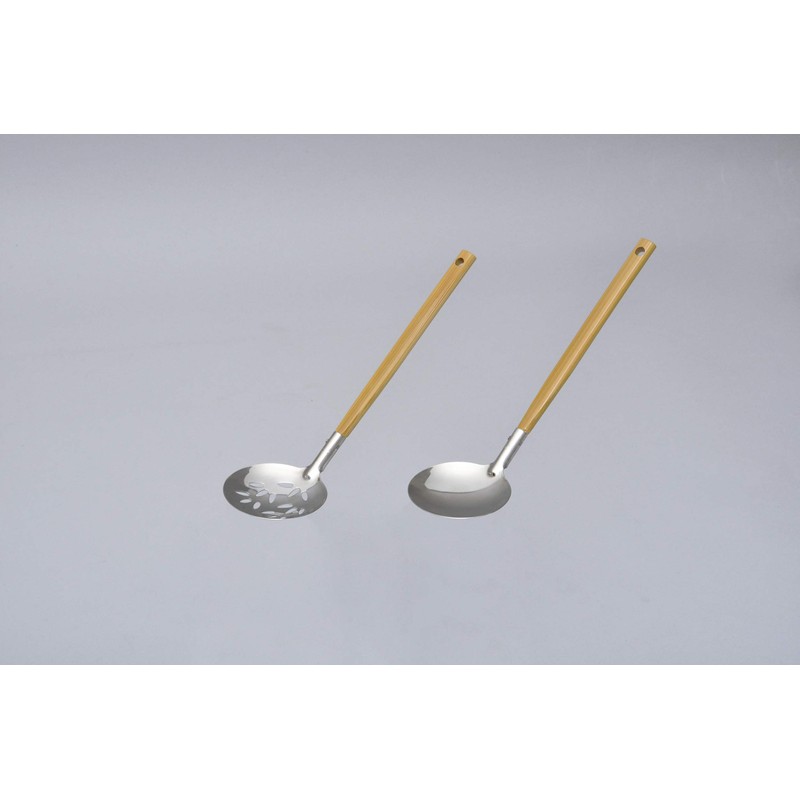 Sakai Sangyo Domestic Bamboo Pattern Ladle (Set of 2) for