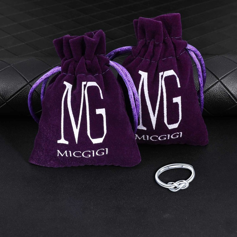 MICGIGI Women's 925 Sterling Silver Open Ring Infinity Symbol Adjustable