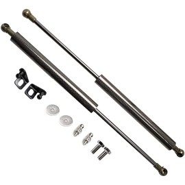 Lift Support Struts for 2016-2021 Honda Civic FC FK Mk10 10th Gen Modify Front Hood Bonnet Gas Spring Shocks Damper Carbon Fiber Prop Rod Car Parts (Black Carbon Fiber)