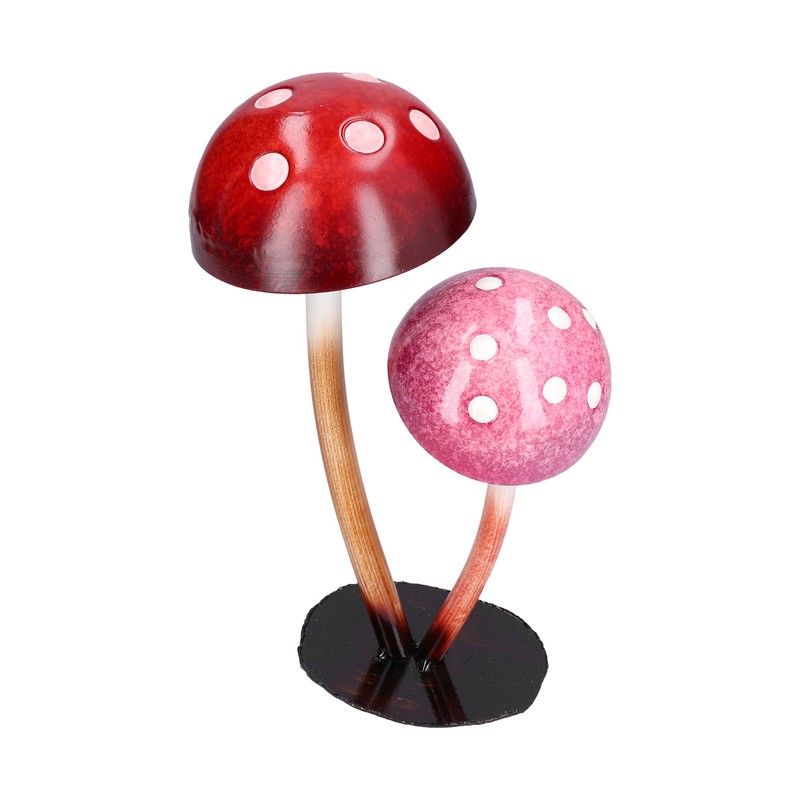 Iron Mushroom Ornament Waterproof Courtyard Balcony Decoration for Gardening Outdoor