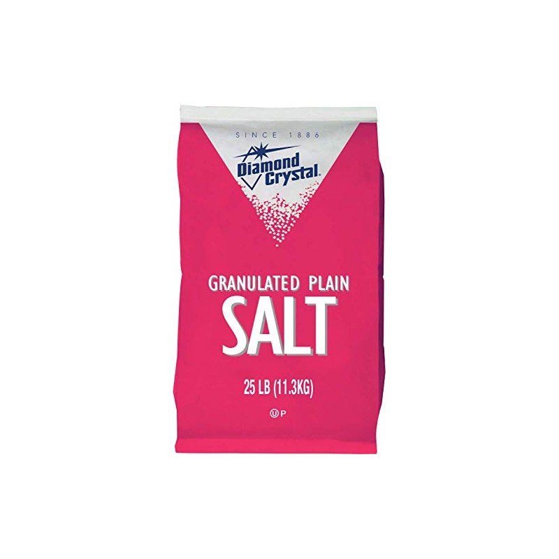Diamond Crystal Plain Granulated Salt - 25 lb. bag