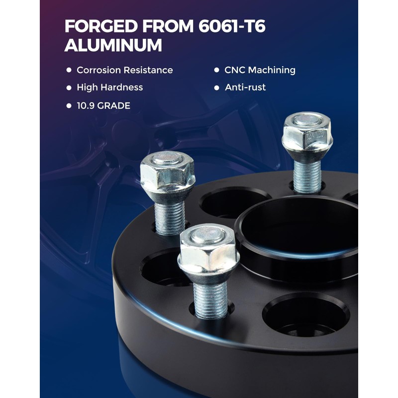 KAX 5x4.5 Wheel Spacers,1 inch 5 Lug Hub Centric Wheel