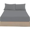 R&Z 100% Egyptian Cotton 200 Thread Count Fitted Sheets (Grey,