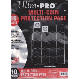 Ultra Pro 20 Bolsillo (Moneda) páginas (10 páginas)