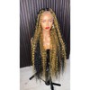 Black and Honey Blonde Two Colors Mix Boho Knotless Braided