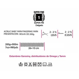 Estambre Bebe Tamm madeja de 200 gramos (Rosa bebe)