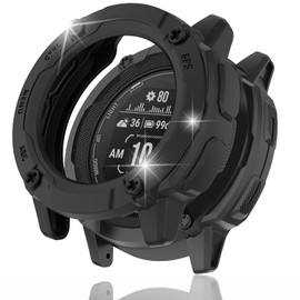 Miimall Compatible with Garmin Instinct 2X Case|TPU Thin Lightweight Scratch-Resistant Shock-Proof Protective Case for Garmin Instinct 2X(Black)