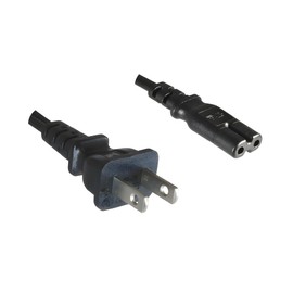 DINIC Stromkabel Netzkabel für Amerika USA Typ A auf C7 (1,80m, schwarz)