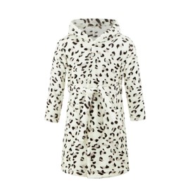 JZLPIN Unisex Baby Hooded Bathrobe Kids Flannel Pajamas Dressing Gown for Boys Girls Leopard 6 Years