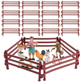 Horse Fence Toy, 40 Pieces Horse Corral Fencing Accessories Toy, 15.5 x 6.5 cm Micro Landscape Decoration, Fence Paddle Farm Toy Decorations, Plastic Farm Fence, Educational Gift