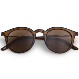 ZESAKER Reader Sunglasses for Women Classic Round Frame Reading Sunglasses Full Lens Outdoor Sun Readers Glasses UV400 Protection Blue Light Eyeglasses for Small Face NOT Bifocal (Brown, 2.0)