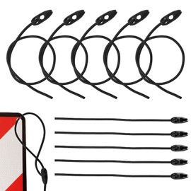 Pack of 10 Luggage Straps for Warning Sign Bicycle Carrier, 50 cm Elastic Tie Down Straps, Adjustable, Multifunctional