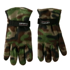 Solid Wing Men's Green Camo Fleece Glove - Camo OSFM