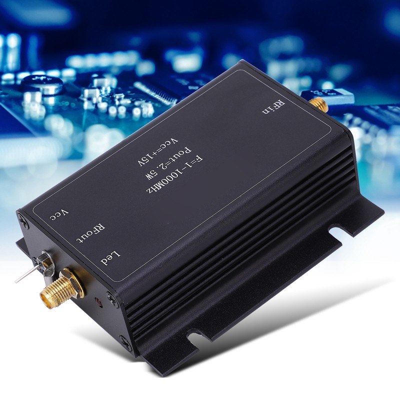 RF Power Amplifier 15V 1‑1000MHz Broadband AMP Aluminum Alloy Printed