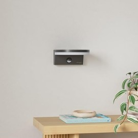 Oktaplex lighting Oktaplex Ros Au?enlampe mit Bewegungsmelder IP65 3000K warmwei? Aussenleuchte LED 1300 Lumen 14,6W 230V Wandleuchte anthrazit