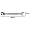 TONE Quick Ratchet Glasses Wrench RMQ-14 Double Side Width 0.6