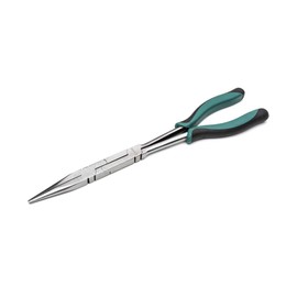 SATA Straight Body Double x-Pliers, with Green Handles & A Long-Nose Design for Access in Tight Spaces - ST70711