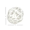 Home Basics Round Plastic White Laundry Bra Ball for Machine