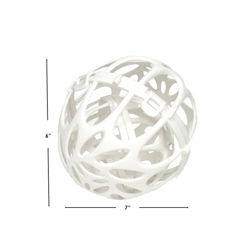 Home Basics Round Plastic White Laundry Bra Ball for Machine