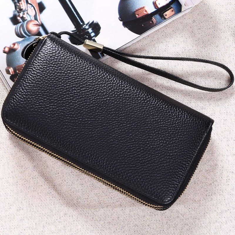 SENDEFN Women's Long Wallet, Large Capacity, Genuine Leather, Multi-functional, Good