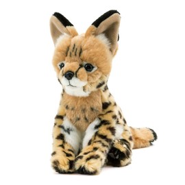 Carolata Serval Cat Stuffed Toy for Kids (Double Meter Reading) Animal, Real Animal Family Series, Gentle Touch, Doll, 4.3 x 9.4 x 7.5 inches (11 x 24 x 19 cm)