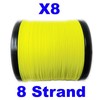 Reaction Tackle Braided Fishing Line - 8 Strand Hi Vis